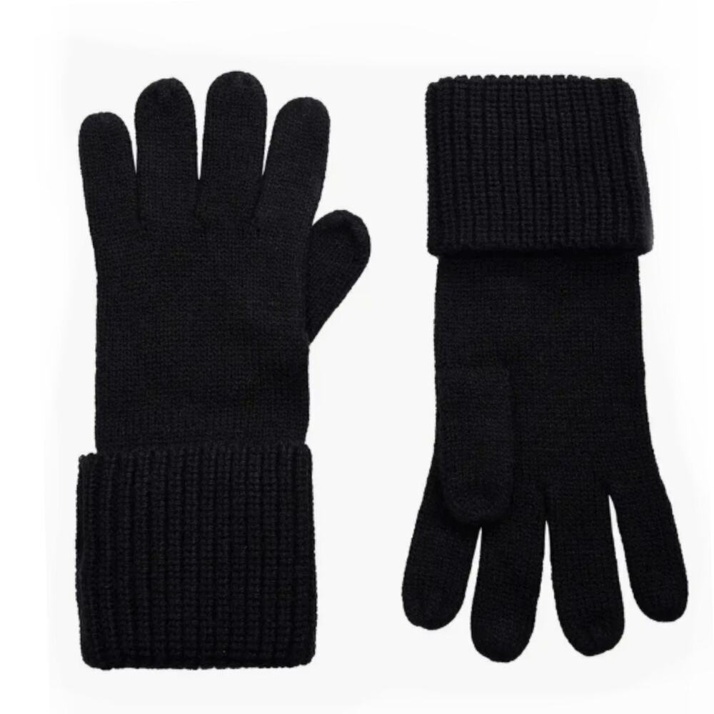 NWT AllSaints Women's Cozy Wool Blend Knit Cuffed Gloves